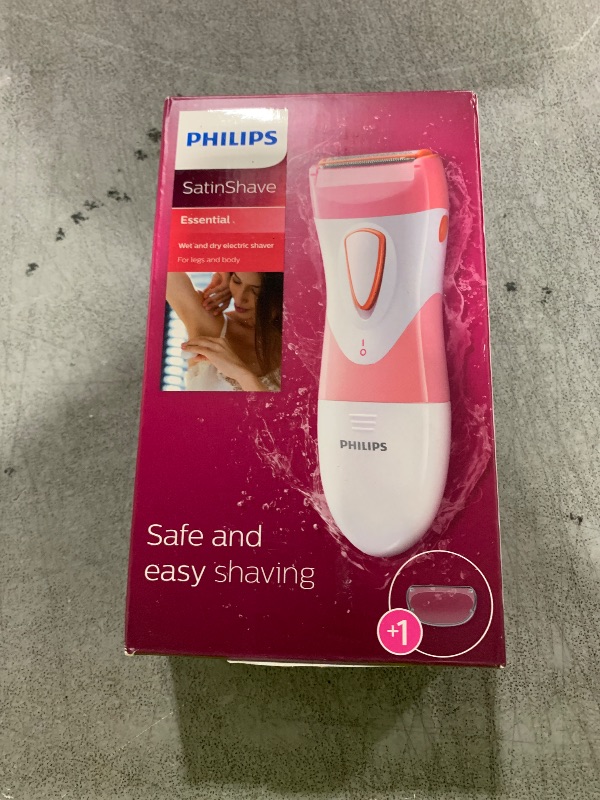 Photo 1 of Philips SatinShave Essential Women’s Wet & Dry Electric Shaver for Legs & Body, Cordless, with Hypoallergenic Foil, HP6306/50