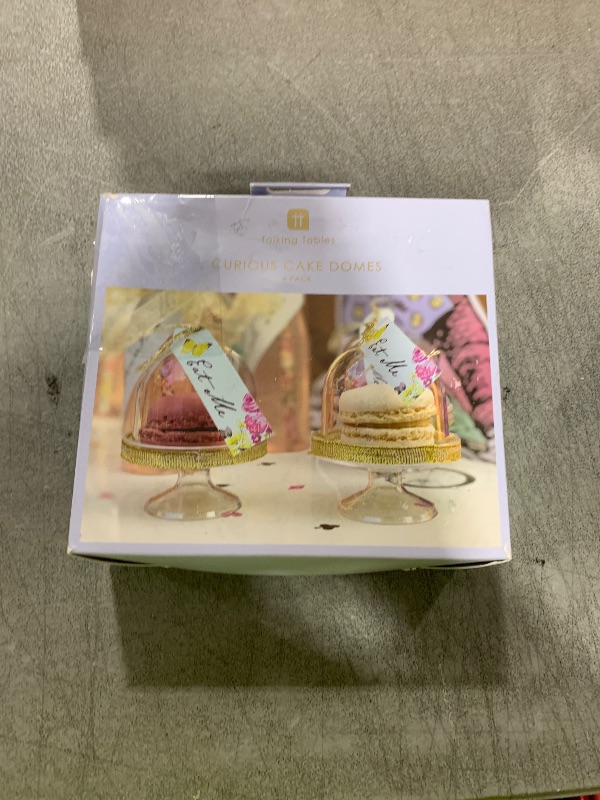 Photo 1 of Talking Tables Pack of 6 Party Cake Domes, Gold