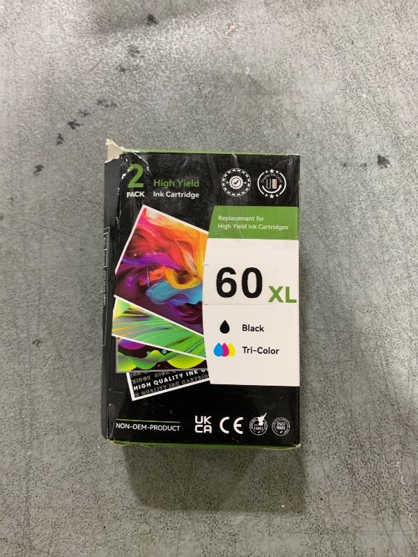 Photo 1 of OEGGOINK 60XL Ink Cartridges Compatible for HP 60 Ink Cartridge Combo Pack Color and Black Compatible for HP 60 Ink Fit for DeskJet C4680 C4780 C4795 F4480 D2530 F4280 D2680 C4600 D1620 120 Printer