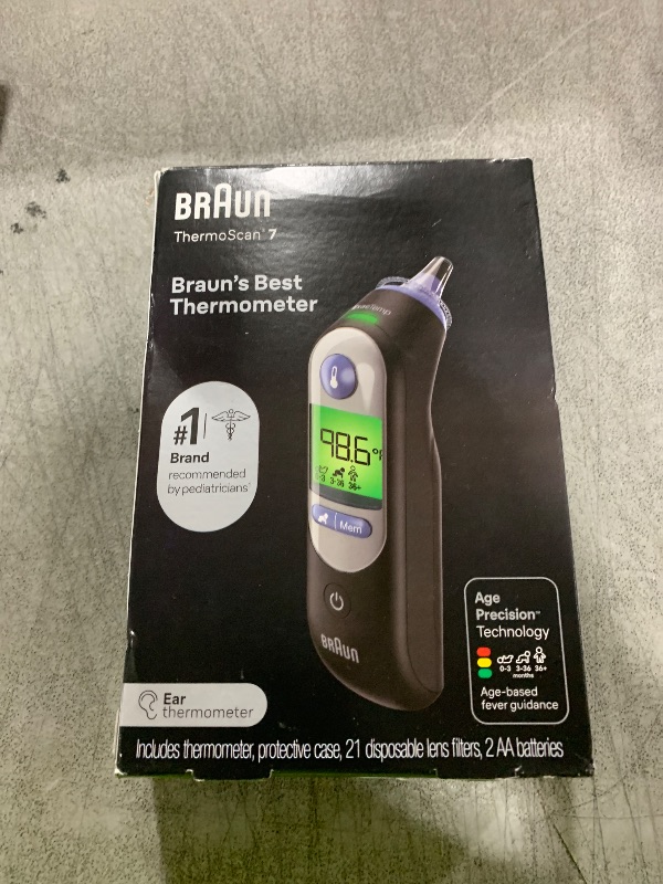 Photo 1 of Braun ThermoScan 7 Digital Ear Thermometer, Age-Adjusted Fever Guidance, Baby and Infant Friendly, No. 1 Brand Recommended by Pediatricians