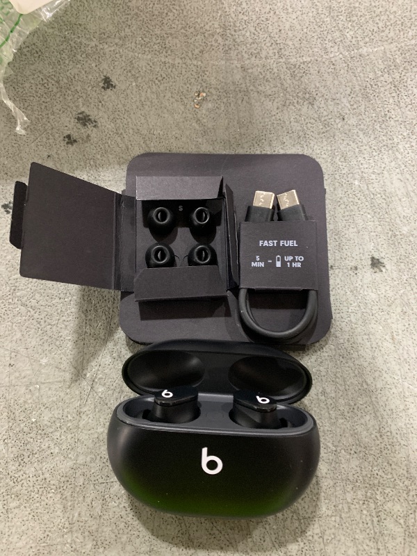 Photo 1 of Beats Studio Buds - True Wireless Noise Cancelling Earbuds - Compatible with Apple & Android, Built-in Microphone, IPX4 Rating, Sweat Resistant Earphones, Class 1 Bluetooth Headphones - Black