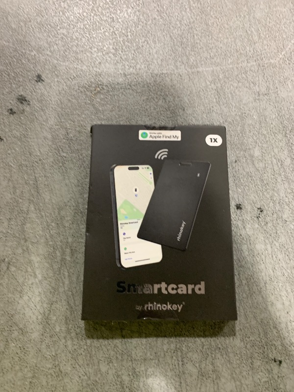 Photo 1 of Rhinokey® Wallet Tracker Card (iOS Only) - Slim Rechargeable 1.8mm Thin Tracker, Airtag Wallet IP68 Waterproof, Apple Find My Luggage Tags, Item Finder with Key Chain Hole (1 Pack - iOS)
