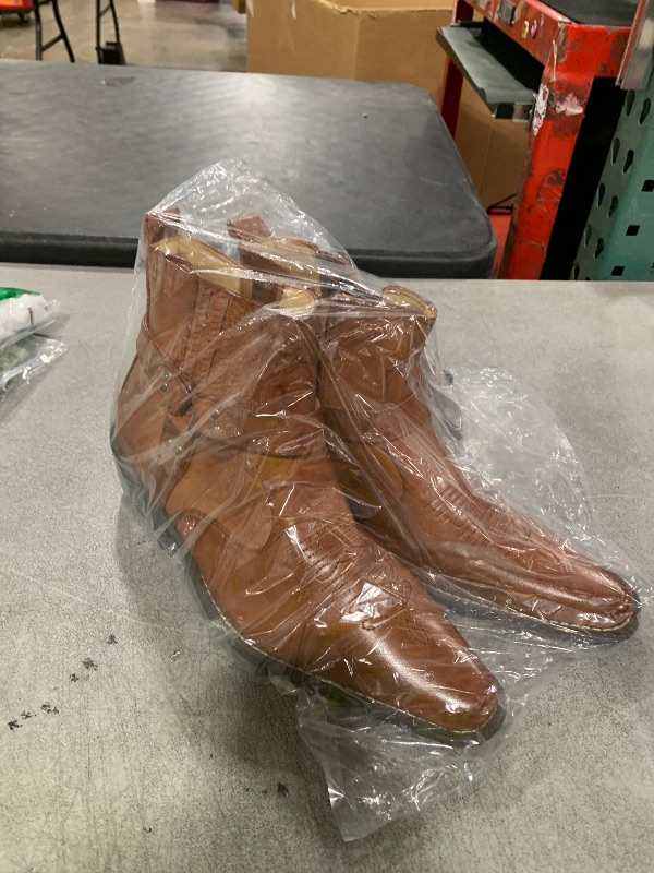 Photo 1 of Enzo Romeo WSTN01 Men's Western Boots Side Zipper Pointy Strap Fashion Boots (10.5 D(M) US, Brown)