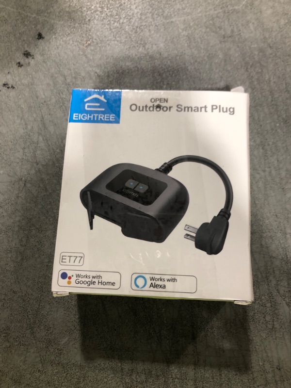 Photo 1 of EIGHTREE Outdoor Smart Plug Waterproof IP44, Smart Outlet Plug with 2 Independently Controlled Outlets, Compatible with Alexa and Google Assistant, Voice & Remote Control, Timer&Schedule, 2.4GHz Only