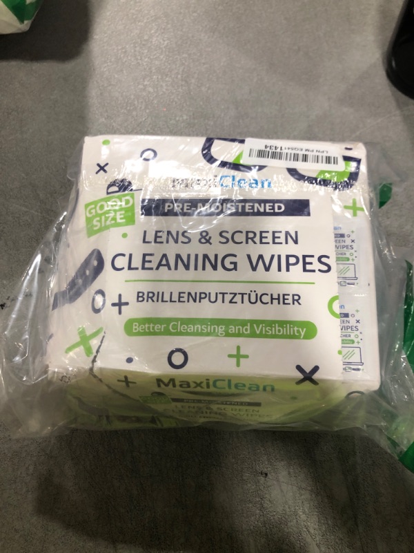 Photo 1 of MAXI CLEAN 440 Pack Lens Wipes for Eyeglasses Pre-Moistened, Individually Wrapped Streak-Free Cleaning for Glasses & Laptop Screens, Glasses Cleaner Wipe Bulk 5.5 x 4.7 Inch, Sunglasses & Phone Wipe
