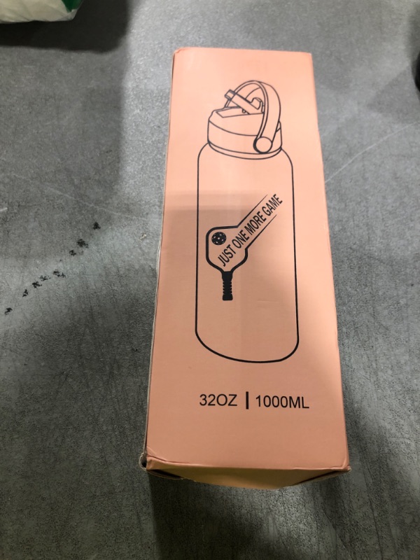 Photo 1 of MINYJHZ Pickleball Water Bottle 32 oz, Gifts for Pickleball Lovers, Wide Mouth Vacuum Insulated Sports Bottle with 2 Leakproof Lids, Stainless Steel Cup with Straw for Cold Drinks