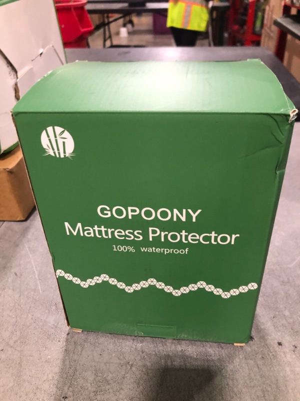 Photo 1 of Premium Waterproof Mattress Protector Queen Size, Breathable Bed Cover 3D Air Fabric Cooling Mattress Pad Cover Smooth Soft Noiseless Washable, 8''-21'' Deep Pocket (White)