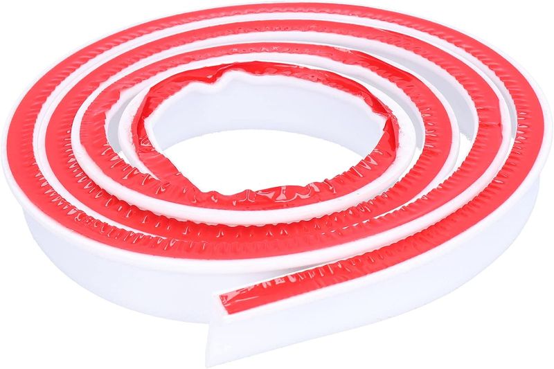 Photo 1 of Water Barrier, Silicone Water Dam, Water Retaining Strip, Waterproof Barrier Strip, Water Barrier Bendable Silicone Rubber Water Retaining Dam Strip for Bathroom