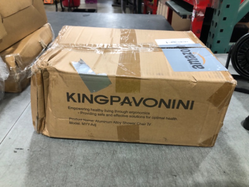 Photo 1 of KingPavonini Shower Chair for Inside Shower with Arms and Back, Height & Width Adjustable Heavy Duty Shower Seat for Inside Tub(550 lb), Shower Chair for Elderly and Disabled