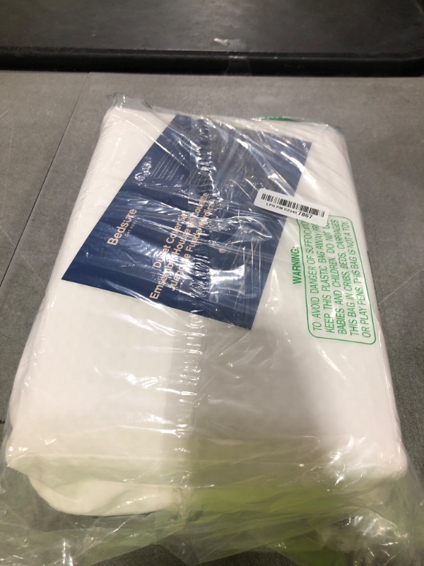 Photo 1 of Bedsure Cotton Duvet Cover Set - 100% Cotton Waffle Weave Coconut White Duvet Cover Oversized Queen Size, GentleSoft™ and Breathable Bedding Set for All Season, 3 Pieces, 98"x98"