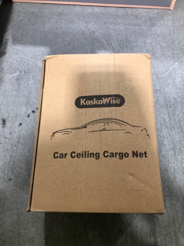 Photo 1 of Kaskawise Car Ceiling Cargo Net Pocket,35.4"x23.6" Load-Bearing Double-Layer Mesh Car Roof Storage Organizer for Ford,F150,Jeep,Honda CRV,Mini Van,RAV4,Camping Accessories