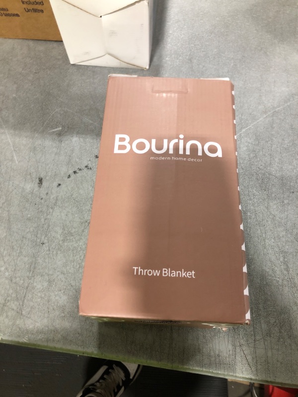 Photo 1 of BOURINA Beige Throw Blanket 50x60 Inches Throw Textured Solid Soft Sofa Couch Decorative Knit Blanket
