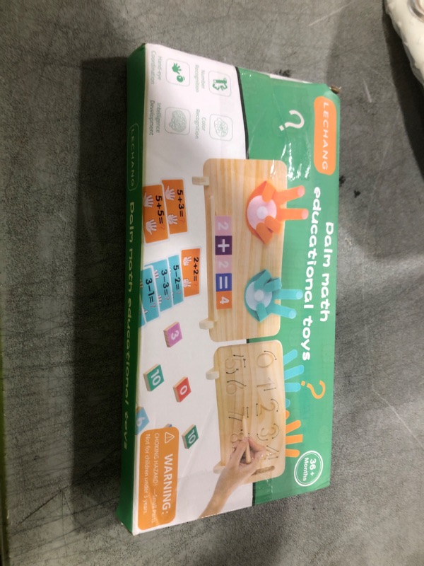 Photo 1 of Montessori Math Learning Toys for Toddlers 3-5, Double-Sided Finger Counting & Number Tracing Board, Preschool Educational Wood Number Blocks Toys for Kids 2-4, Math Manipulates, Girl Boy Gift 5-7