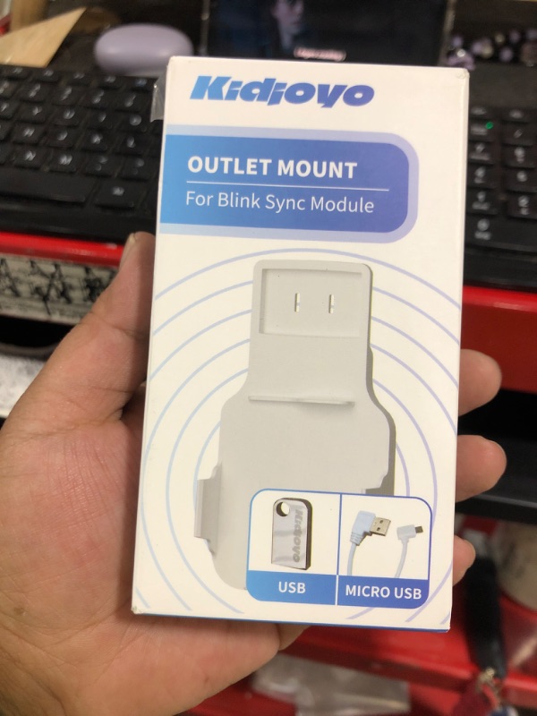 Photo 1 of 256GB USB Flash Drive & Outlet Wall Mount for Blink Sync Module 2 with Short Cable - Save Space - No Messy Wires - Easy Move Mount Bracket Holder for Blink Outdoor Indoor Security Camera (1 Pack)