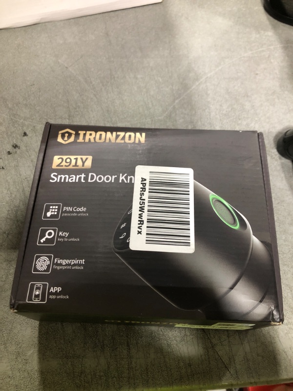 Photo 1 of IRONZON Fingerprint Door Knob Fingerprint Door Lock with App Control Smart Door knob for Bedroom, Biometric Door Lock for Apartment Office and Garages