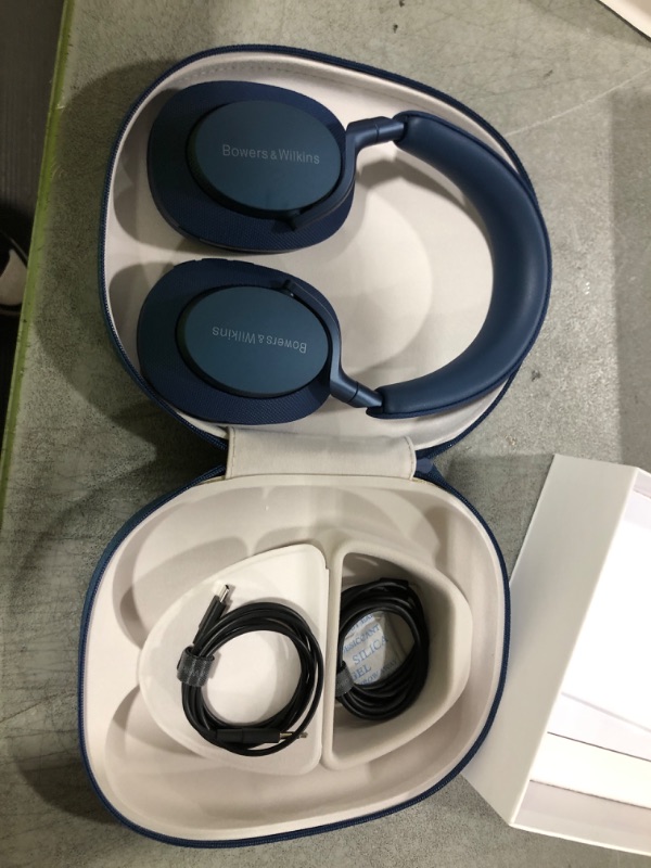 Photo 1 of Bowers & Wilkins Px7 S2e Over-Ear Headphones - Enhanced Noise Cancellation & Transparency Mode, Crystal-Clear Calls, Bluetooth, 30-Hour Playback, Ocean Blue
