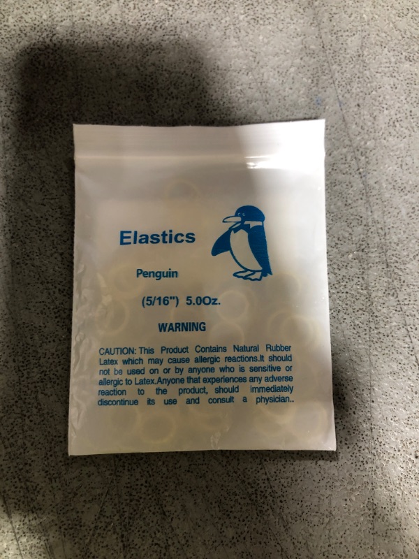 Photo 1 of 100 Pack Orthodontic Elastics Dental Rubber Bands Intraoral Elastic Bands Blue Penguin(Medium, 5 Oz, 5/16'')
