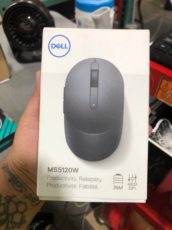 Photo 1 of Dell MS5120W Mobile Pro Wireless Mouse – Wireless 2.4GHz, Bluetooth 5.0, Microsoft Swift Pair/Dell Pair (Windows 10 & 11 only), Optical LED Sensor - Black