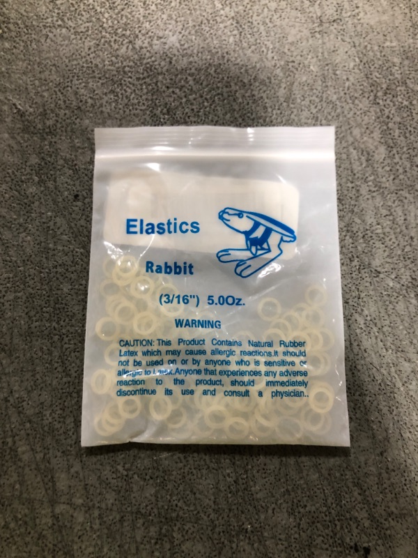 Photo 1 of 100 Pack Orthodontic Elastics Dental Rubber Bands Intraoral Elastic Bands Blue Rabbit(Medium, 5 Oz, 3/16'')