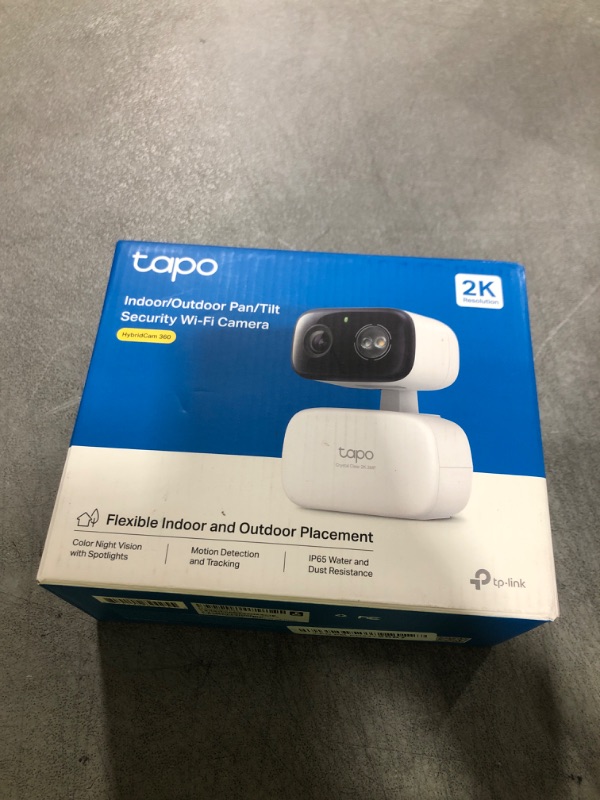 Photo 1 of Tapo 2K 3MP Pan/Tilt Indoor/Outdoor Security Camera - Free Person/Baby Cry Detect & Motion Track, 360° Pan, Color Night Vision, SD/Cloud Storage, Works w/Alexa & Google Home HybridCam 360