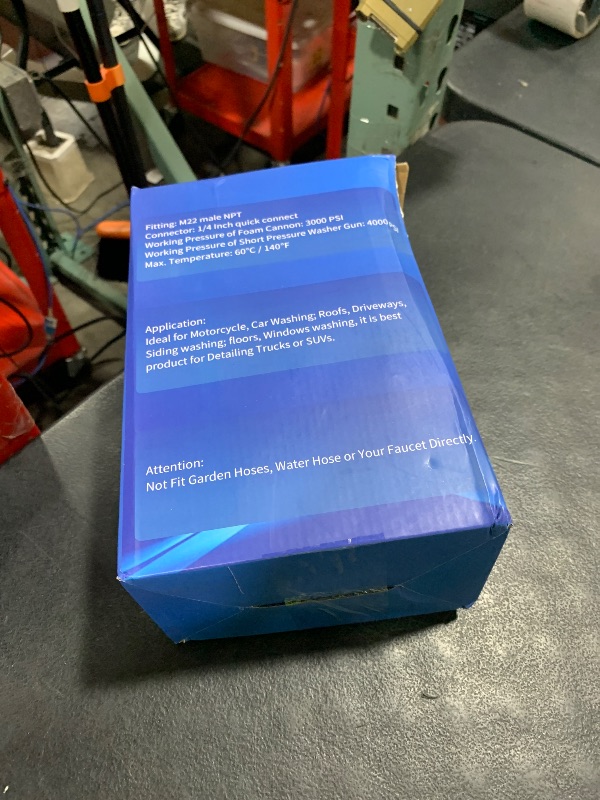 Photo 1 of Tool Daily Short Pressure Washer Gun with Foam Cannon, 1/4 Inch Quick Connector, with 5 Pressure Washer Nozzle Tips, 1 Liter
