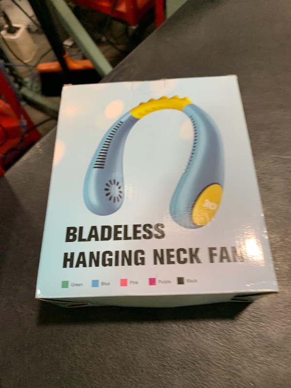 Photo 1 of Kids Neck Fan, Portable Bladeless Fans for Kid 4-14Y Girls & Boys, 2600mAh USB Personal Mini Cooling Fan for Travel/Camping/Study, 4 Speeds, Lightweight, Compact, Perfect Summer Gifts for Kids