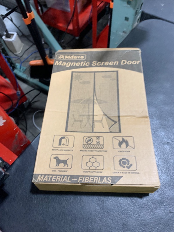 Photo 1 of Magnetic Screen Door?Fiberglass Screen Door Mesh?Keep Bugs Out, Heavy-Duty Mesh Curtain,Pet and Kid Friendly, Works with Front Doors, Sliding Doors?32x80 Inch Fiberglass