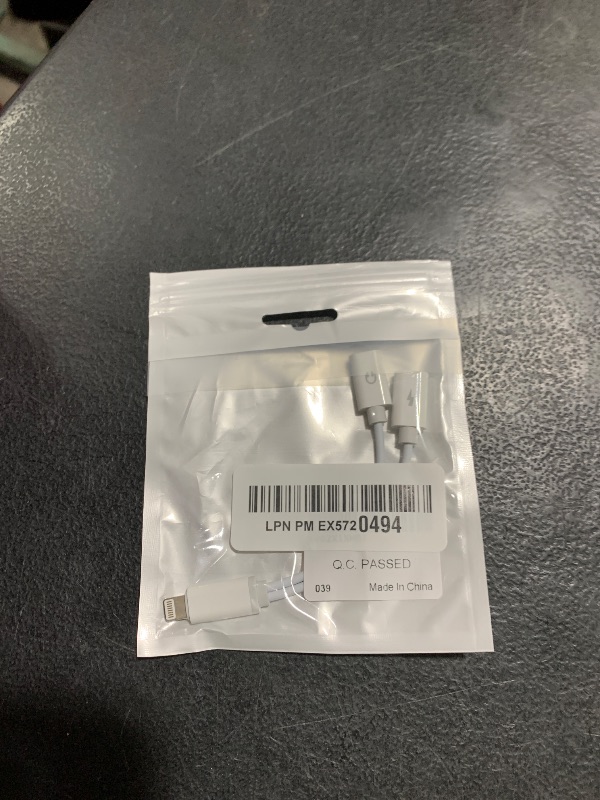 Photo 1 of Converter Compatible with iPhone Headphone Adapter Compatible for Lightning Double to Audio Jack and Charger Earphone Charging Splitter 11 12 Mini pro xs xr x 7 8 Plus Connector for ipad air