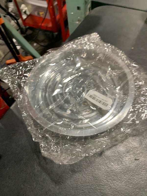 Photo 1 of 6 Pcs Plant Saucer, 10 Inch Plastic Plant Trays Flower Pot Saucers, Clear Plant Saucer Drip Trays for Indoor & Outdoor Plants, Round