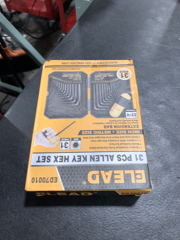 Photo 1 of 31-Piece Hex Key Set - Allen Wrench Set, SAE and Metric Allen Keys MM(0.7mm-10mm) SAE(0.028"-3/8) Heat-Treated, Torque Handle, High Leverage, Long & Short Keys, Easy Organization