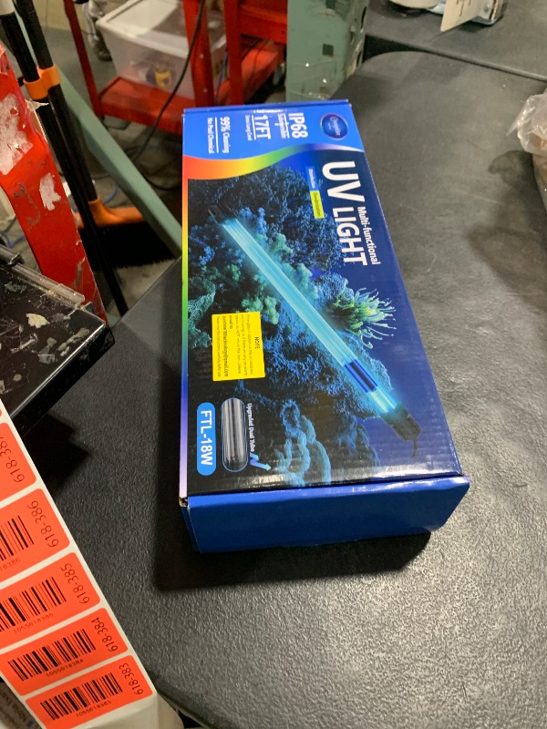 Photo 1 of 18W Aquarium UV Light for 100-1000 Gallon, UV Pond Water Clarifier for Koi Pond, Swimming Pool, Spa, Large Fish Tank, Cold Plunge UV Light for Pond Algae Control