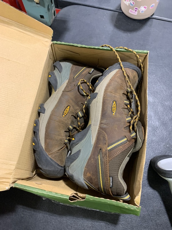 Photo 1 of KEEN Men's Targhee 2 Low Height Waterproof Hiking Shoes, Cascade Brown/Golden Yellow, 10