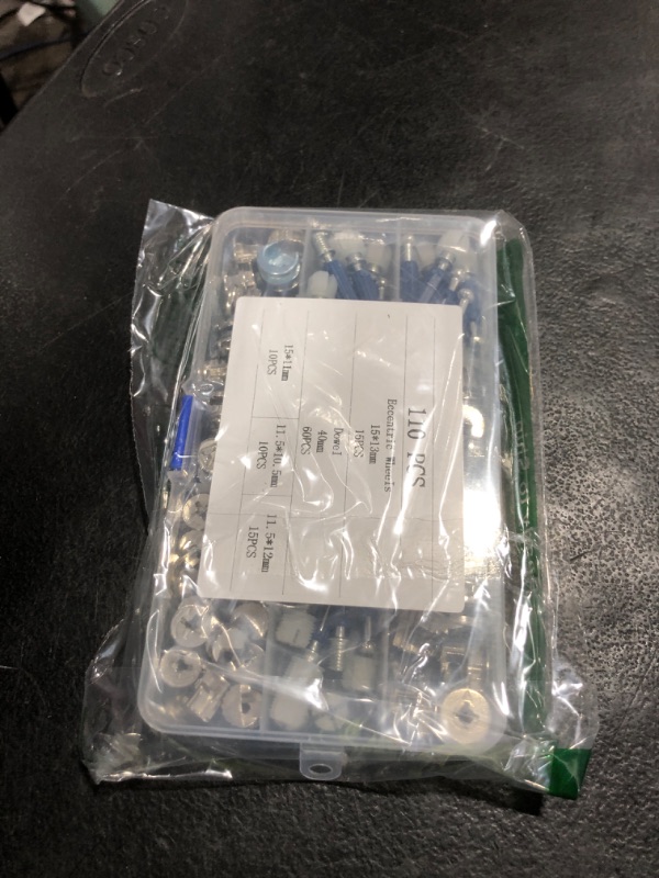 Photo 1 of Cam Lock Nuts and Cam Screws, 110 Pcs Cam Locks for Furniture Connecting Cam Lock Fittings, 3 in 1 Cam Connector Bolt Fittings Fasteners Hardware Parts for Drawer Dresser Cabinet (110)