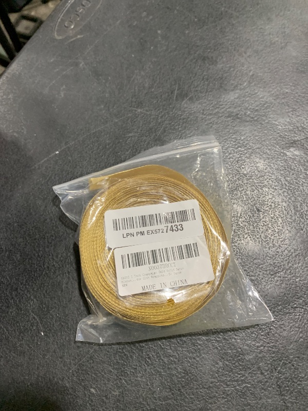 Photo 1 of YASEO 1 Inch Champaign Gold Solid Satin Ribbon, 50 Yards Craft Fabric Ribbon for Gift Wrapping Floral Bouquets Wedding Party Decoration
