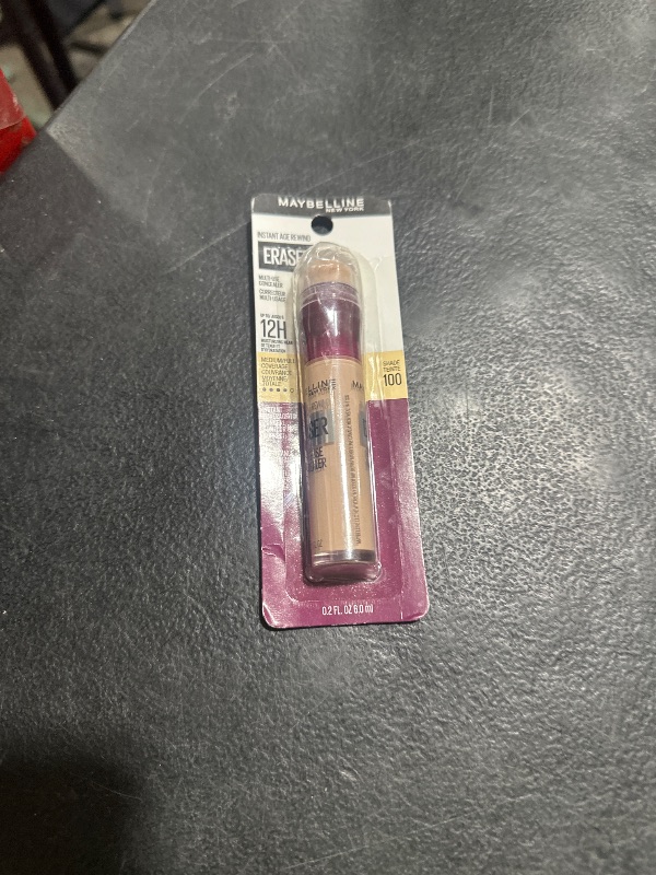 Photo 1 of Maybelline Instant Age Rewind Eraser Dark Circles Treatment Multi-Use Concealer, 100, 1 Count (Packaging May Vary)