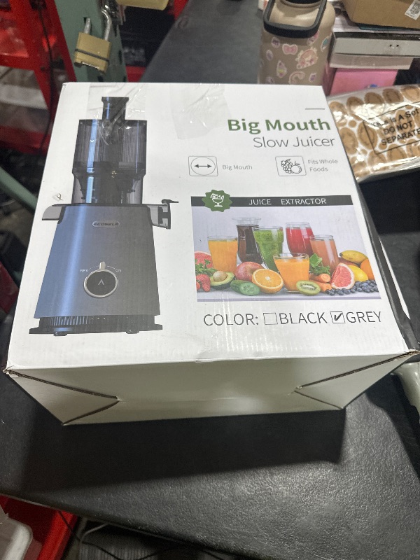 Photo 1 of Cold Press Juicer, ECOSELF Juicer Machines with Large Feed Chute Fit Whole Fruits & Vegetables, Self Feeding for Juice Extractor Machine, Easy to Clean and Assemble, High Juice Yield