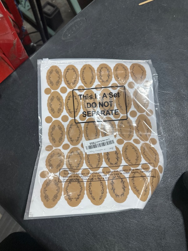 Photo 1 of Pajean 10 Sheet Apothecary Oval Oil Bottle Weatherproof Labels Vintage Kraft Look Apothecary Labels with Round Cap Stickers for Bottles and Jars (Blank)