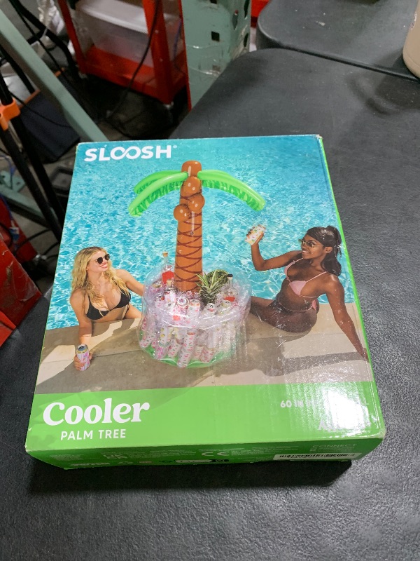 Photo 1 of JOYIN 60" Inflatable Palm Tree Cooler, Beach Theme Decor, Pool Party Decorations, Luau Hawaiian Birthday Party Supplies, Ocean Jungle Tropical Themed Summer Outdoor Drink Cooler
