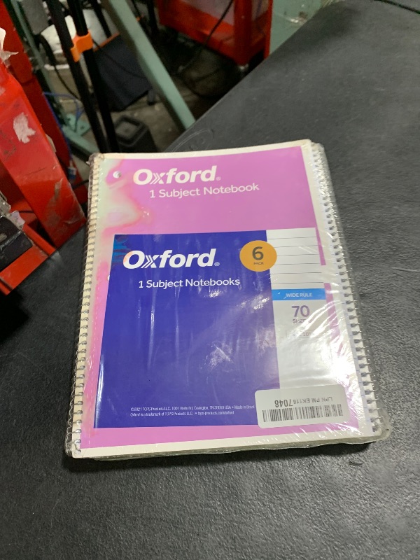 Photo 1 of Oxford Spiral Notebook, Bulk Wide Ruled Spiral Notebooks for School, Pastel Colors, 1 Subject School Journal, 70 Wide Ruled Sheets, 8 x 10-1/2 Inch, 6 Pack, Blue Green, Pink, Purple, Yellow (63757)