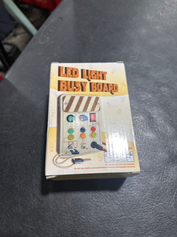 Photo 1 of Joyreal Wooden Montessori Busy Board, Toddler Sensory Toys, LED Light Switch, Travel Toys for 2+ Year Old Boy
