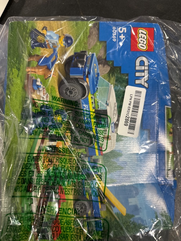 Photo 1 of LEGO City Mobile Police Dog Training 60369, SUV Toy Car with Trailer, Obstacle Course and Puppy Figures, Animal Playset for Boys and Girls Ages 5 Plus