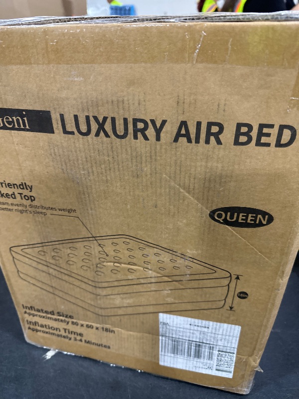 Photo 1 of OhGeni Queen Air Mattress with Built in Pump, Inflatable Blow Up Mattress 18 Raised Comfort,Upgraded Surface Portable Mattress, Air Bed for Camping, Home and Guest, Colchone Inflable, 650 lbs Max