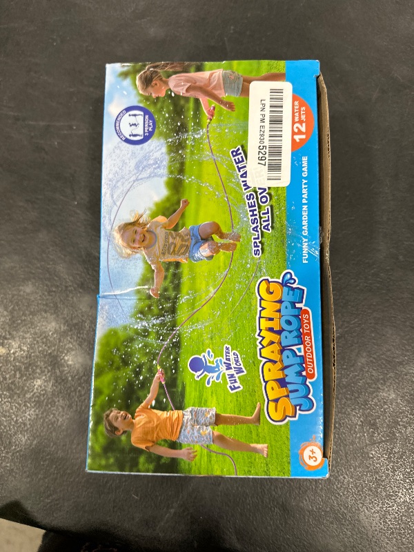Photo 1 of VATOS 2-in-1 Water Sprinkler Outdoor Yard Toy for Kids, 25.5ft Splash Jump Rope Toys 12 Spray Holes, Outside Sprinkler Skipping Rope Team Game for Backyard, Beach, Park & Summer Party Fun