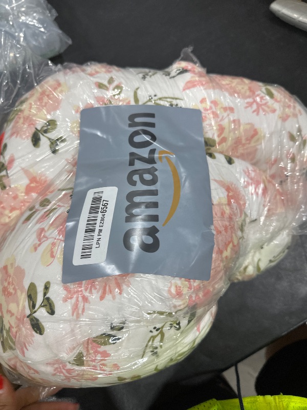 Photo 1 of Nursing Pillow, Breast Feeding Pillows for Mom, Rose Floral Print Soft Cover with Breathable Filling, Infant Feeding Support Pillow for 0-12 Months, Multifunctional Support Cushion for Travel