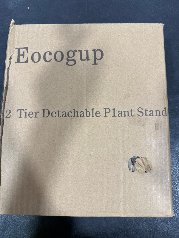 Photo 1 of Eocogup Plant Stand Indoor Tall,2 Tier Convertible Wooden Flower Stand,Planter Stand,Multi-purpose Plant Shelf Indoor for Living Room Balcony Garden Patio Office,Walnut
