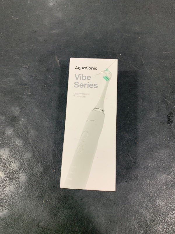 Photo 1 of Aquasonic Vibe Series Ultra-Whitening Toothbrush – ADA Accepted Electric Toothbrush - 8 Brush Heads & Travel Case – 40,000 VPM Motor & Wireless Charging - 4 Modes w Smart Timer – Optic White