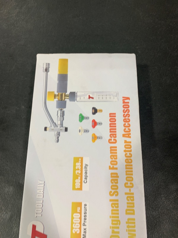 Photo 1 of Tool Daily Foam Cannon Dual Connector, Mini Foam Cannon for Pressure Washer, 5 Power Washer Nozzle Tips, 1/4” Quick Connect