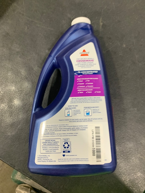 Photo 1 of Bissell MultiSurface Floor Cleaning Formula-Crosswave and Spinwave, 17891, 64oz, Removes Everyday Dirt and Grime, Safe on Sealed Hard Floors, Tile, Laminate, Area Rugs, Spring Breeze