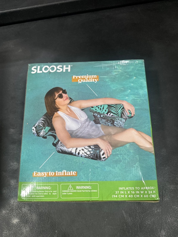 Photo 1 of Sloosh Pool Floats Adult, 2 Packs Inflatable Pool Lounge Chairs,Blow up Hammock Pool Noodles Floats for Adults,Floating Water Chair for Pool Party Lake River Water Fun(Tropical Leaves-Green,Blue)