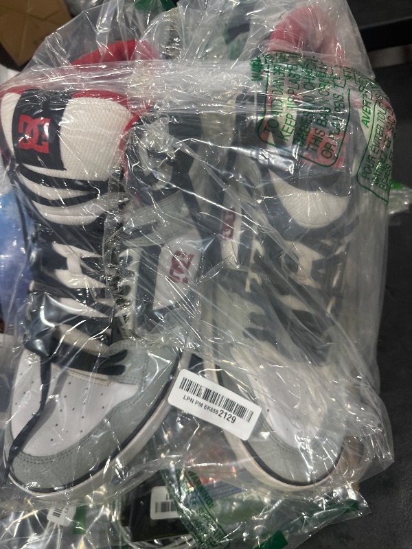 Photo 1 of DC Men's Pure High Top WC Skate Shoe, Grey/Black/White/RED, 17